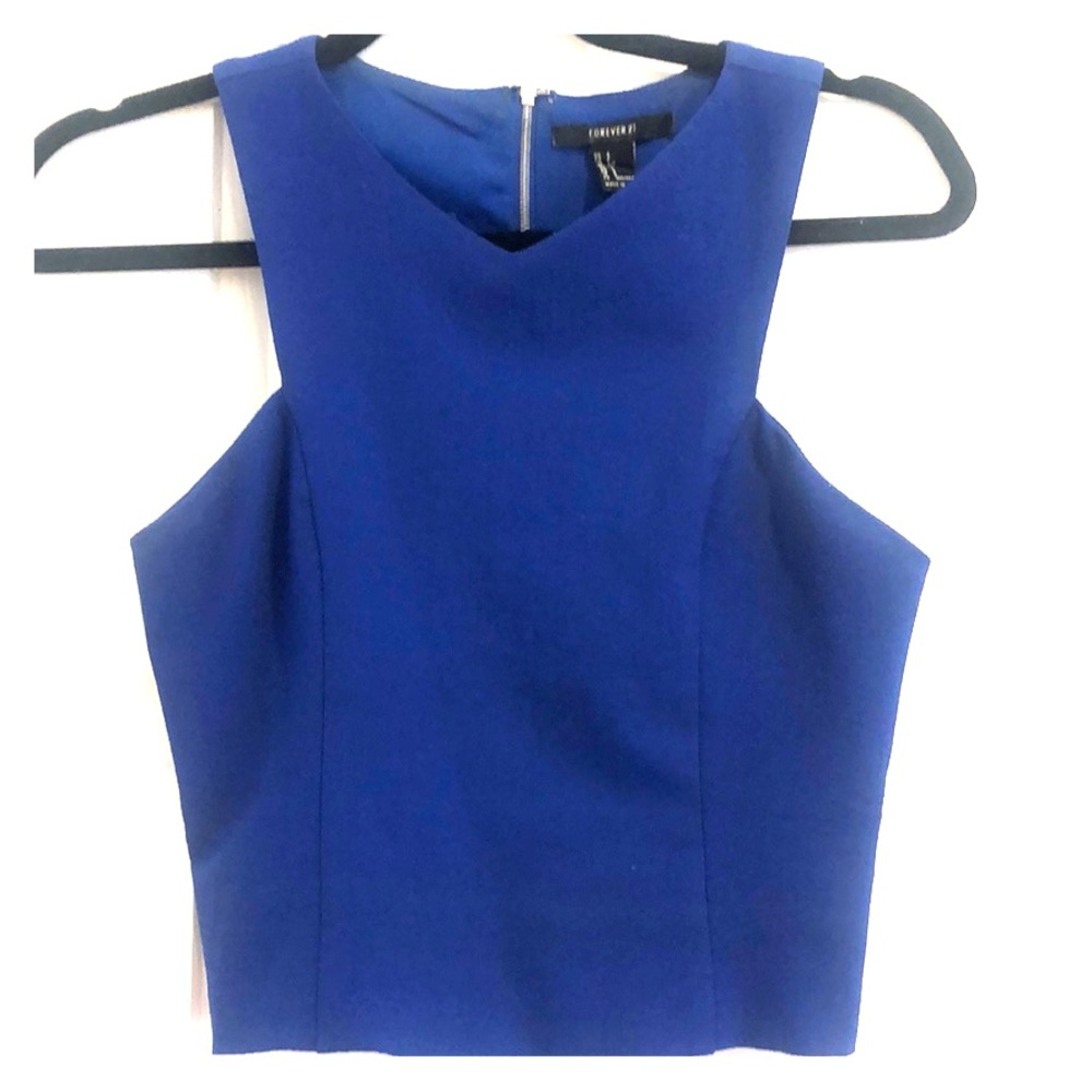 Blue crop top